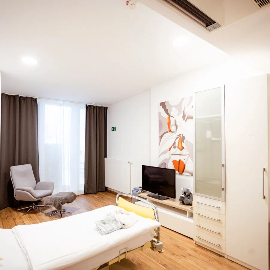Patientenzimmer der Praxisklinik